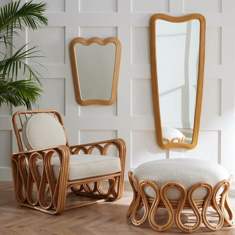 Jonathan Adler Riviera Ripple Flat Wall Mirror